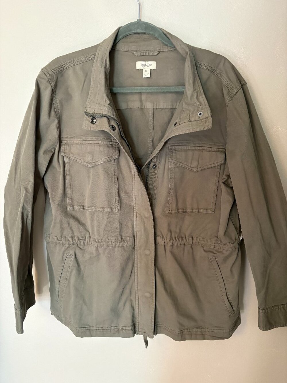 Style & Co Olive Green Jacket Size XXL